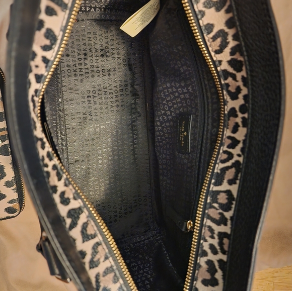 Kate Spade Leopard Print Bag + Wallet - Picture 3 of 8